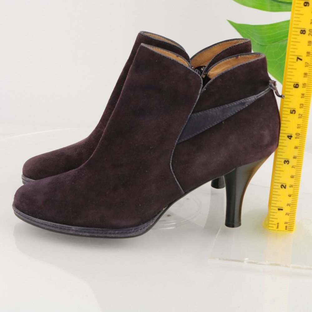 Sofft Womens Gala Boot Size 9.5 M Plum Purple Suede Kitten Heel Elegant Bootie - Picture 5 of 12